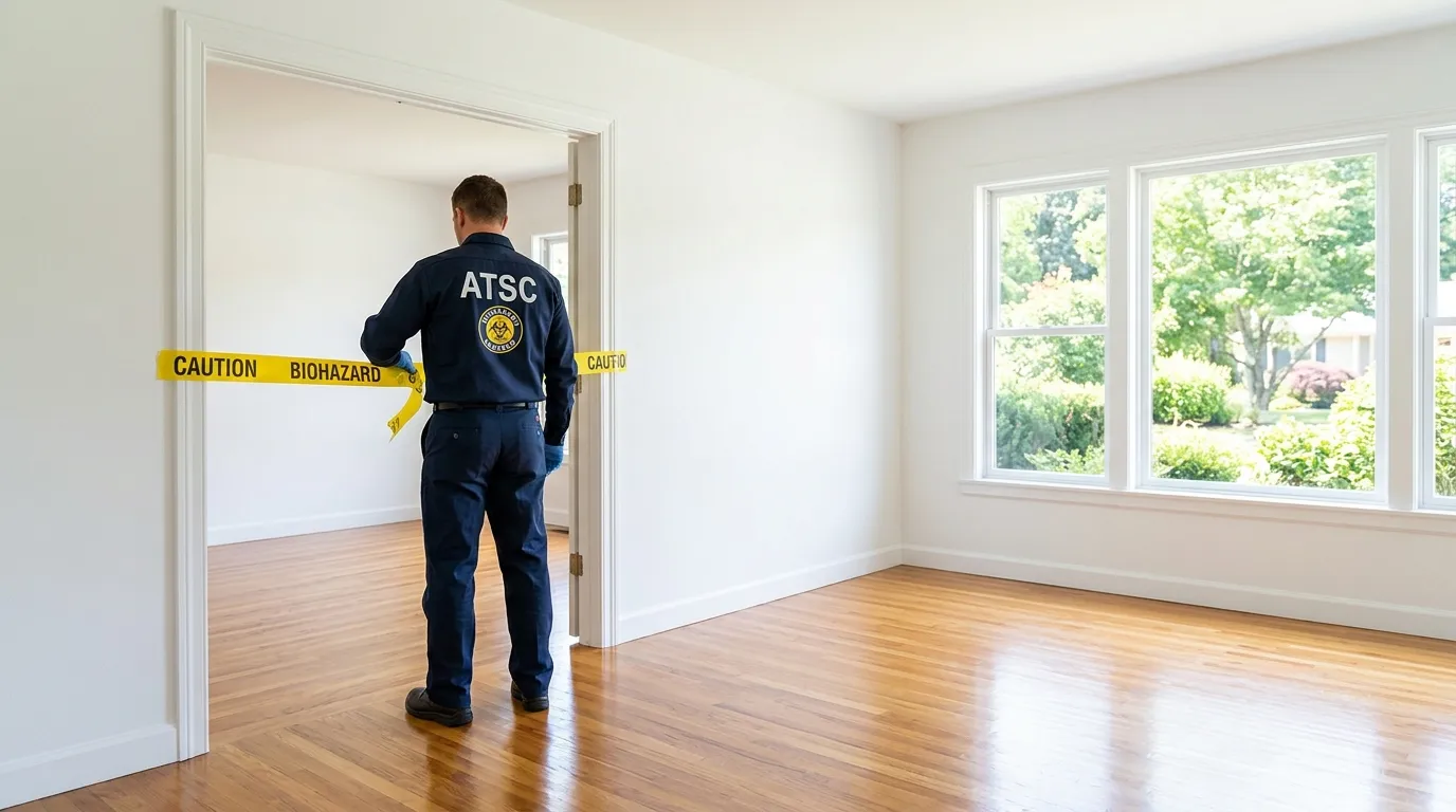 Certified biohazard cleanup crew performing Crime Scene Cleanup in Turner